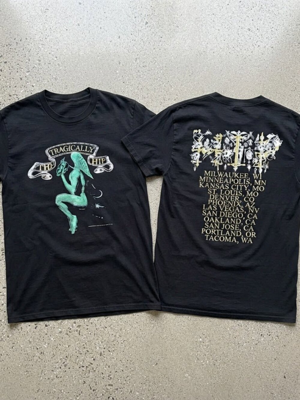 The Tragically Hip 1993 Tour Black T-Shirt S-4XL
